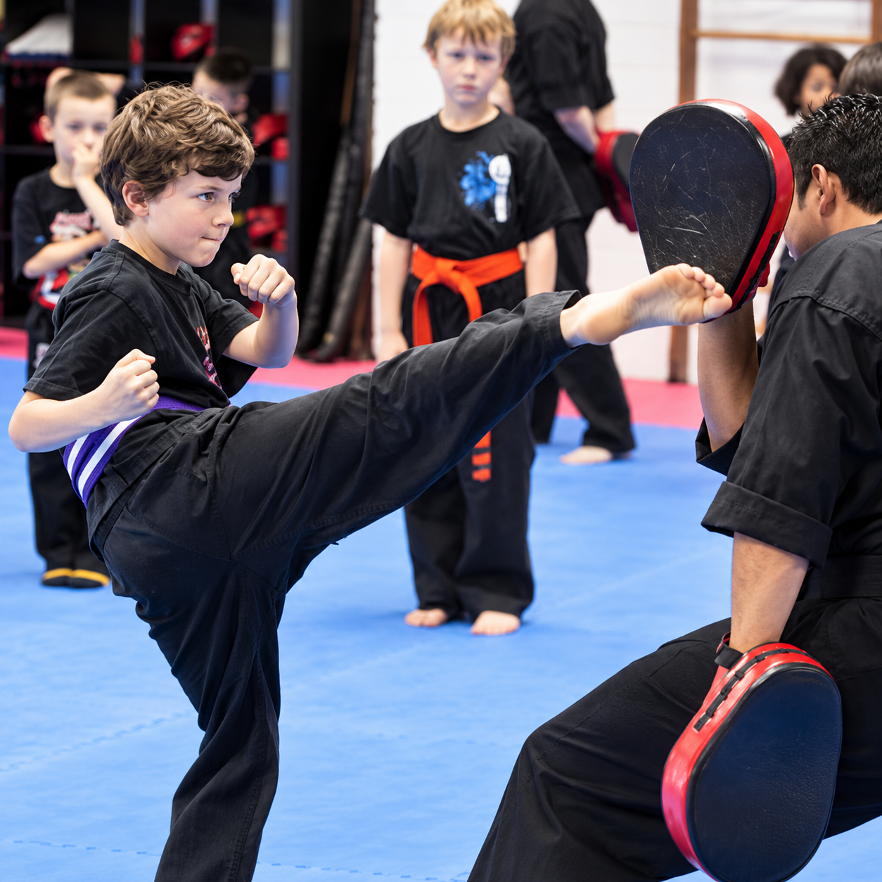 Kids martial arts confidence training